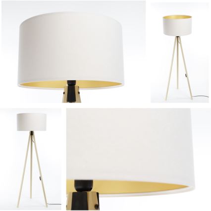 Lámpara de pie STANDART 1xE27/60W/230V blanco/beige