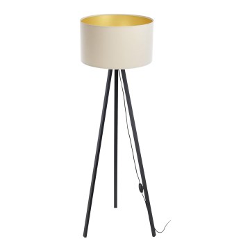 Lámpara de pie STANDART 1xE27/60W/230V crema/wengué