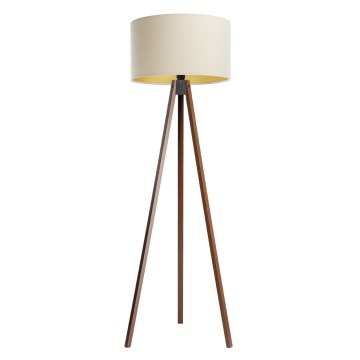 Lámpara de pie STANDART 1xE27/60W/230V crema/wengué