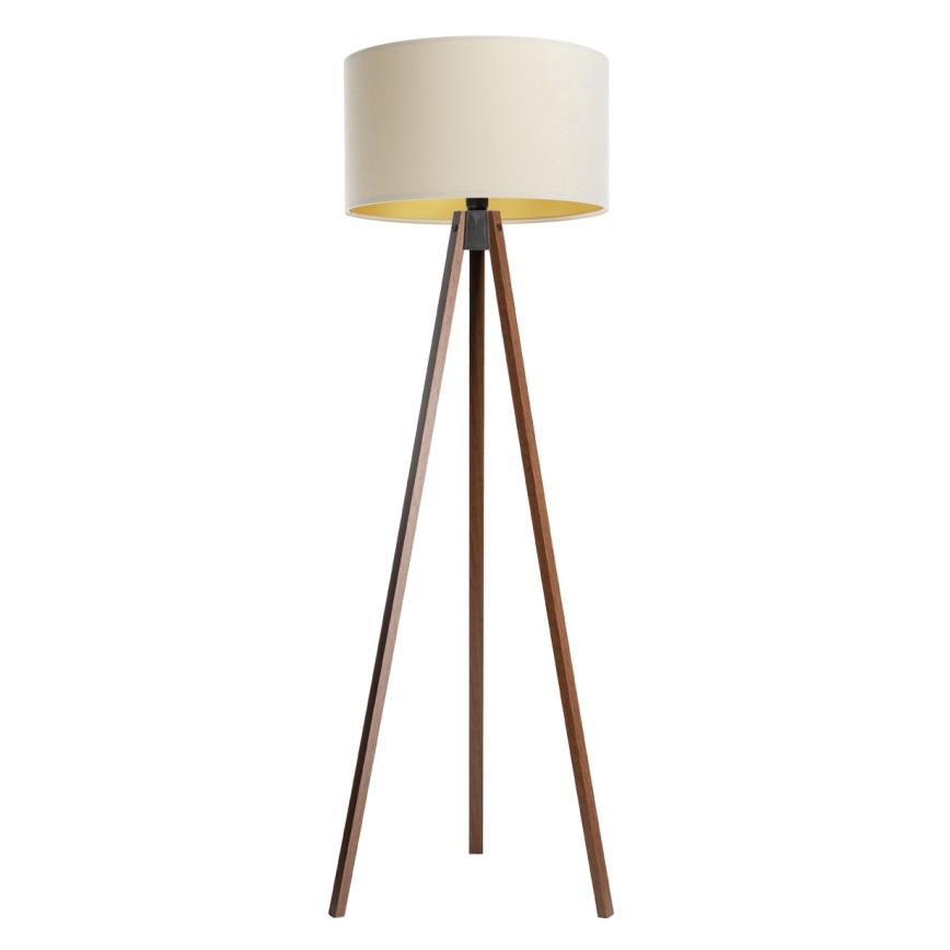 Lámpara de pie STANDART 1xE27/60W/230V crema/wengué