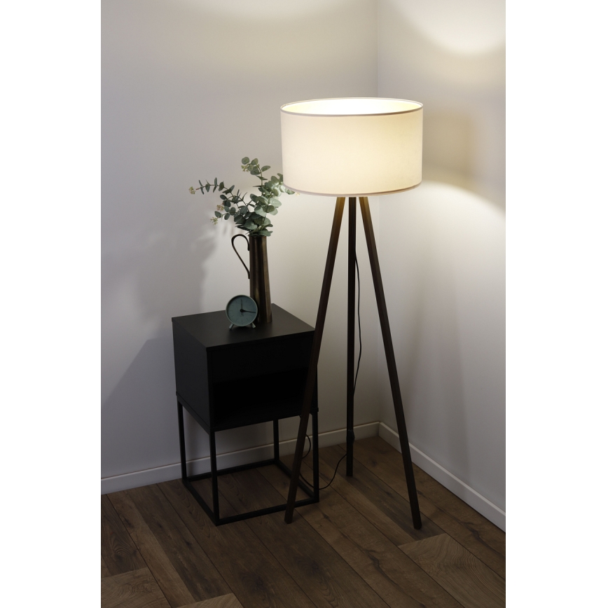 Lámpara de pie STANDART 1xE27/60W/230V crema/wengué