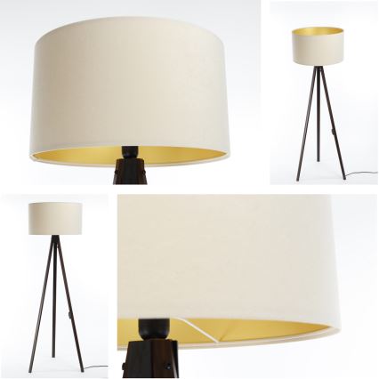 Lámpara de pie STANDART 1xE27/60W/230V crema/wengué