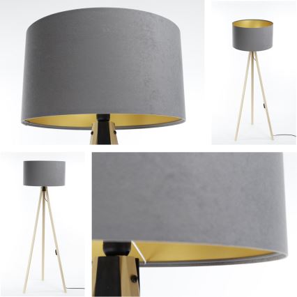 Lámpara de pie STANDART 1xE27/60W/230V gris/beige