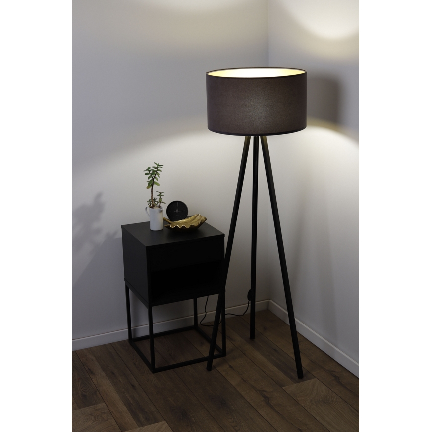 Lámpara de pie STANDART 1xE27/60W/230V gris/wengué