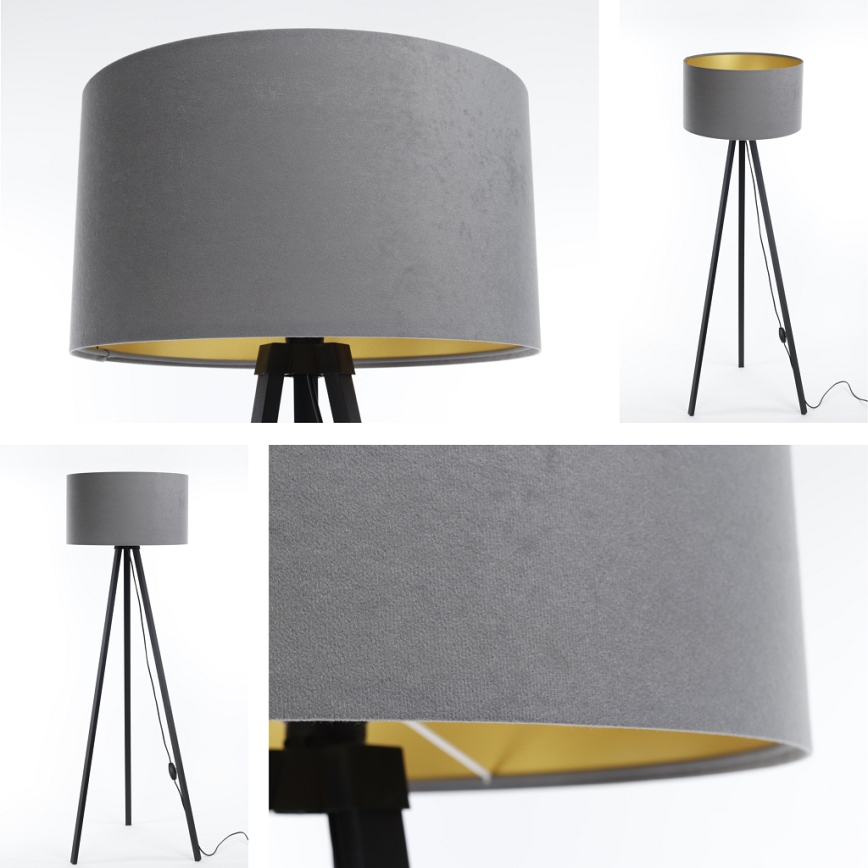 Lámpara de pie STANDART 1xE27/60W/230V gris/wengué