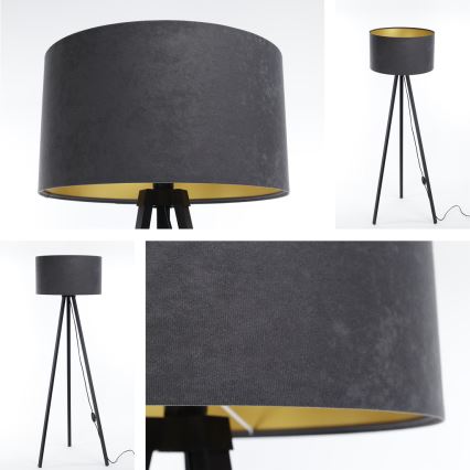 Lámpara de pie STANDART 1xE27/60W/230V gris/wengué