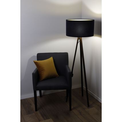 Lámpara de pie STANDART 1xE27/60W/230V negra/wengué