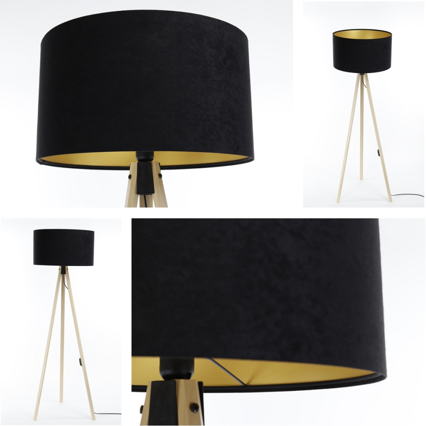 Lámpara de pie STANDART 1xE27/60W/230V negro/beige