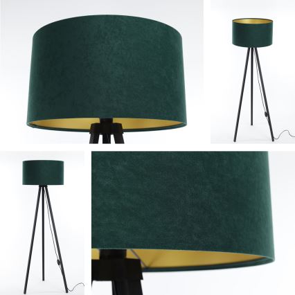 Lámpara de pie STANDART 1xE27/60W/230V verde/wengué