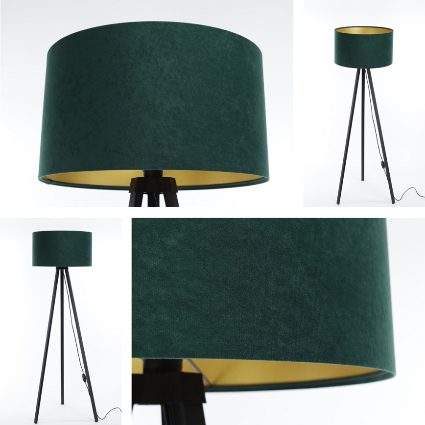 Lámpara de pie STANDART 1xE27/60W/230V verde/wengué