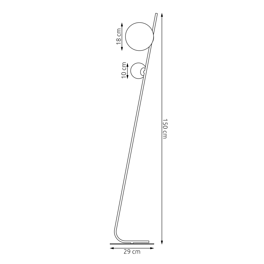 Lámpara de pie TATU 2xG9/8W/230V beige