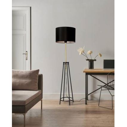 Lámpara de pie TEGOLA 1xE27/60W/230V negro/dorado