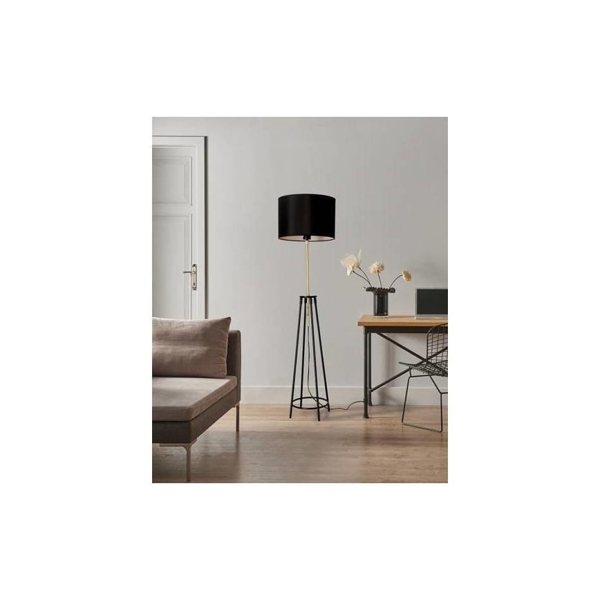 Lámpara de pie TEGOLA 1xE27/60W/230V negro/dorado