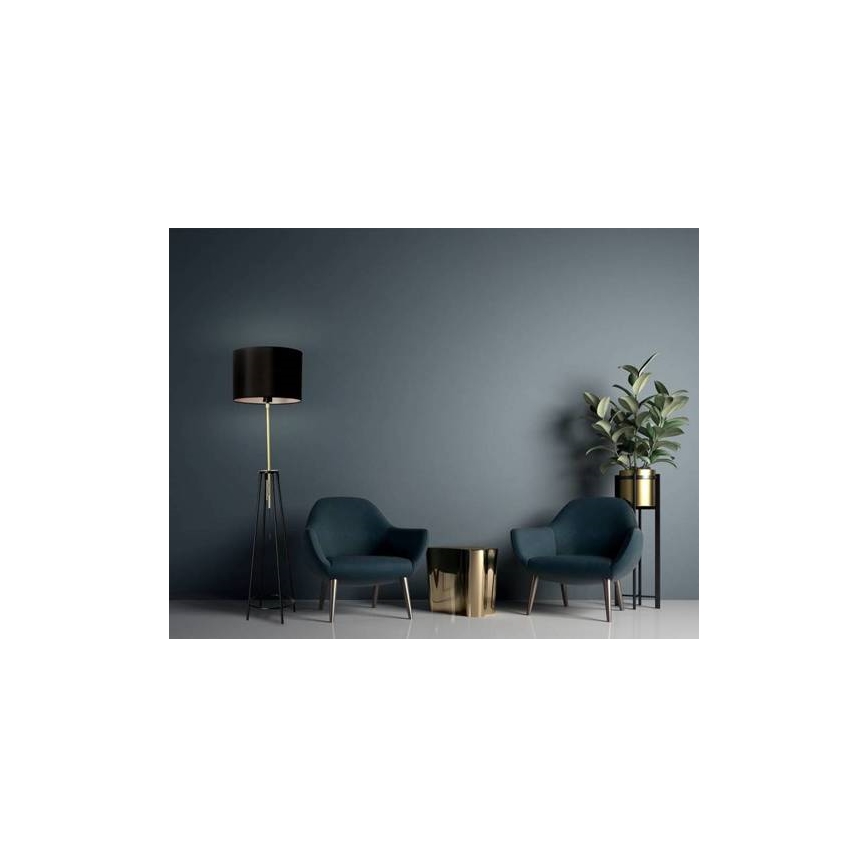 Lámpara de pie TEGOLA 1xE27/60W/230V negro/dorado