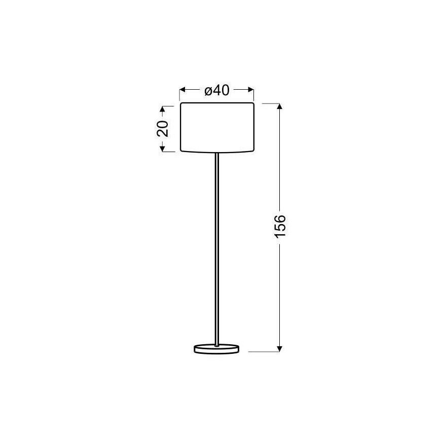 Lámpara de pie TIMBER 1xE27/60W/230V beige/cromo mate