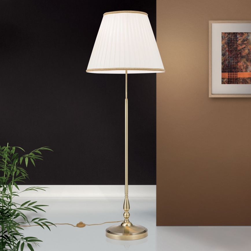 Lámpara de pie TONIA 2xE27/60W/230V 154 cm blanco/bronce
