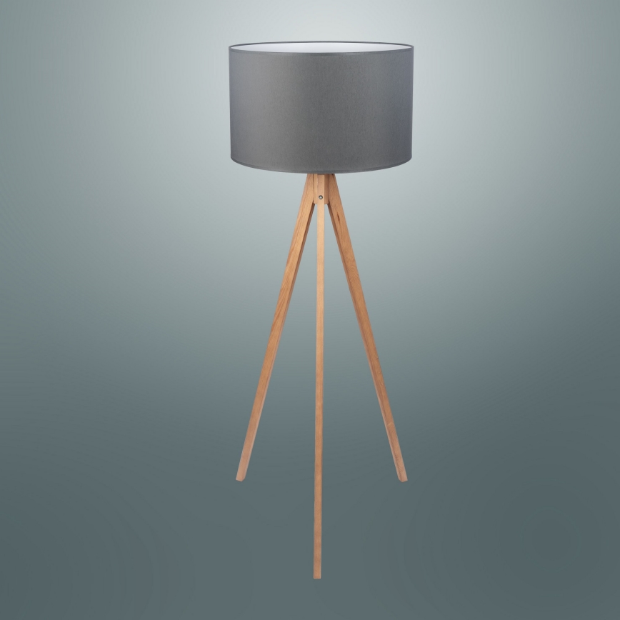 Lámpara de pie TREVISO 1xE27/25W/230V gris/madera