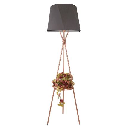 Lámpara de pie VENEDIK 1xE27/60W/230V gris/cobre