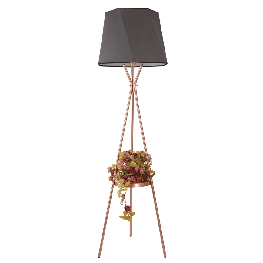 Lámpara de pie VENEDIK 1xE27/60W/230V gris/cobre