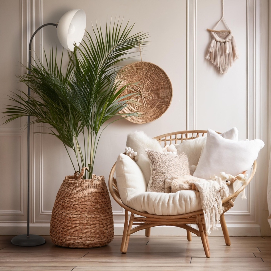 Lámpara de pie ZACK 1xE27/15W/230V negra