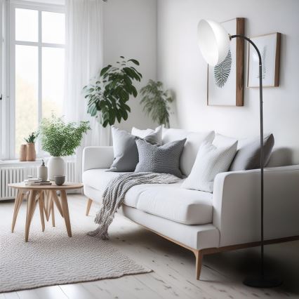 Lámpara de pie ZACK 1xE27/15W/230V negra