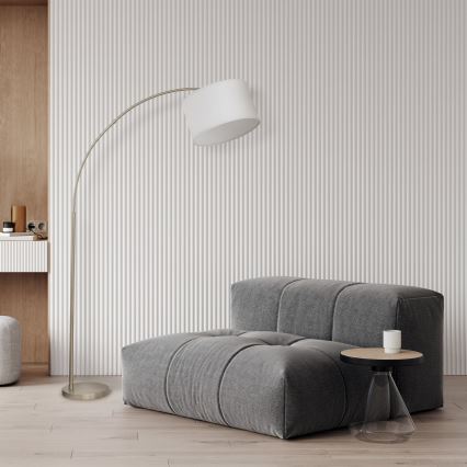 Lámpara de pie ZENITH 1xE27/15W/230V cromo mate/blanco