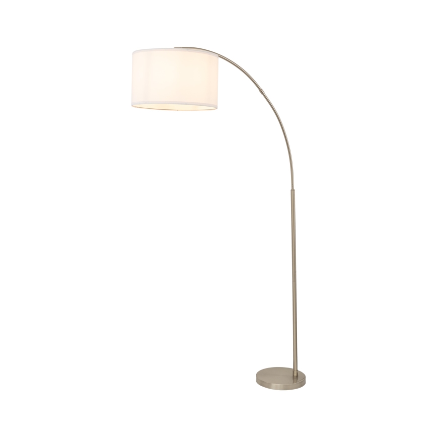 Lámpara de pie ZENITH 1xE27/15W/230V cromo mate/blanco