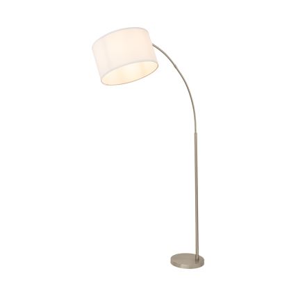 Lámpara de pie ZENITH 1xE27/15W/230V cromo mate/blanco