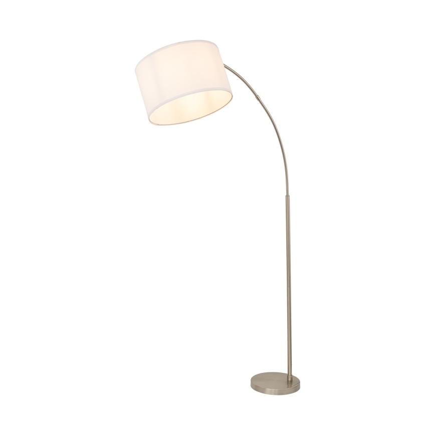 Lámpara de pie ZENITH 1xE27/15W/230V cromo mate/blanco
