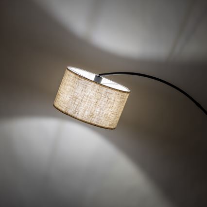 Lámpara de pie ZENITH 1xE27/15W/230V negra/beige