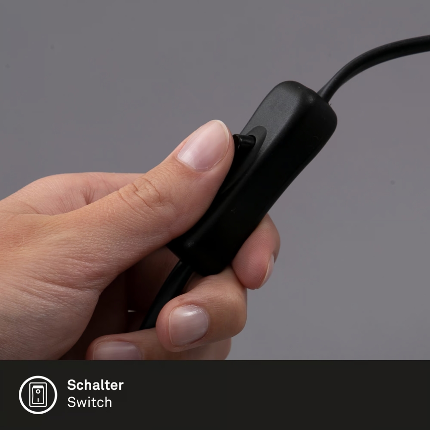 Lámpara de pinza 1xGU10/3W/230V negra