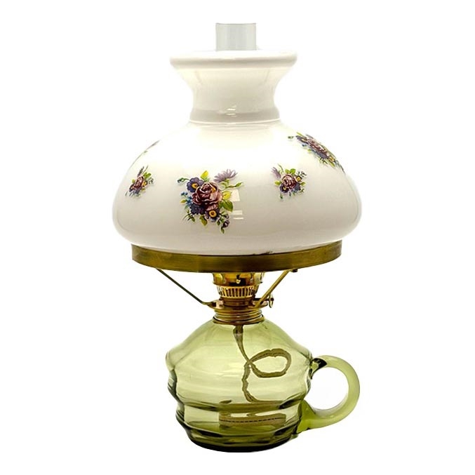 Lámpara de queroseno KLÁRA de 34 cm, verde bosque