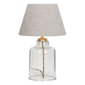 Lámpara de sobremesa AYD 1xE27/40W/230V crema/transparente