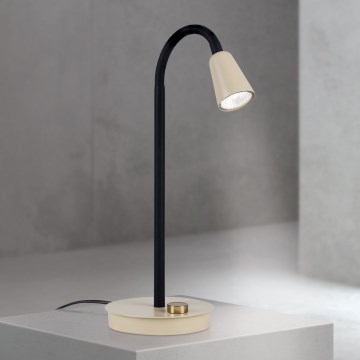 Lámpara de sobremesa flexible y regulable DOTTY 1xGU10/10W/230V beige/negro