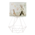 Lámpara de sobremesa infantil KIDS ROOM 1xE27/60W/230V Ø 18 cm, con motivos de animales