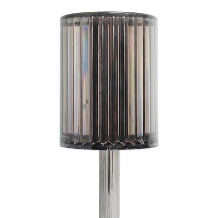 Lámpara de mesa recargable LED táctil SIMPLE LED/1W/5V 3000-6000K 2400 mAh gris ahumado