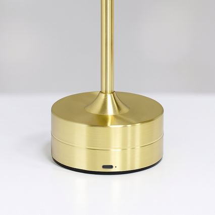 Lámpara de sobremesa LED recargable con control táctil TAVOLO LED/2,5W/5V 2400 mAh 3000-6000K dorada