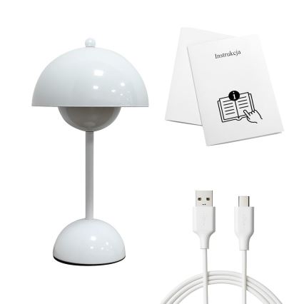 Lámpara de sobremesa LED recargable táctil COSTA LED/3W/5V 2400 mAh 3000-6000K blanca