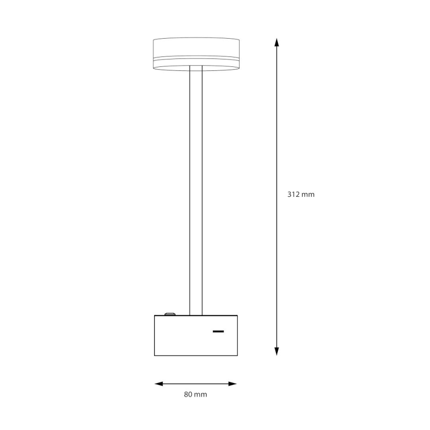 Lámpara de sobremesa LED recargable y regulable SAM LED/5W/5V 3600 mAh negro/dorado