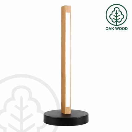 Lámpara de sobremesa LED VERDE LED/10W/230V 3000K roble/negro