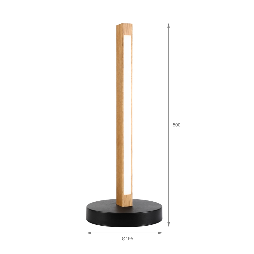 Lámpara de sobremesa LED VERDE LED/10W/230V 3000K roble/negro