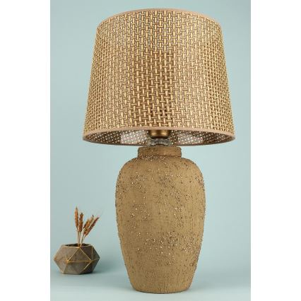 Lámpara de sobremesa RAMZES 1xE27/40W/230V marrón