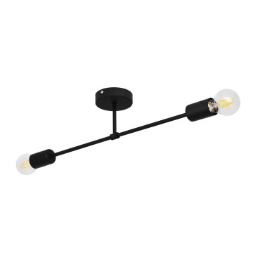 Lámpara de superficie CAMBRIDGE 2xE27/15W/230V negro