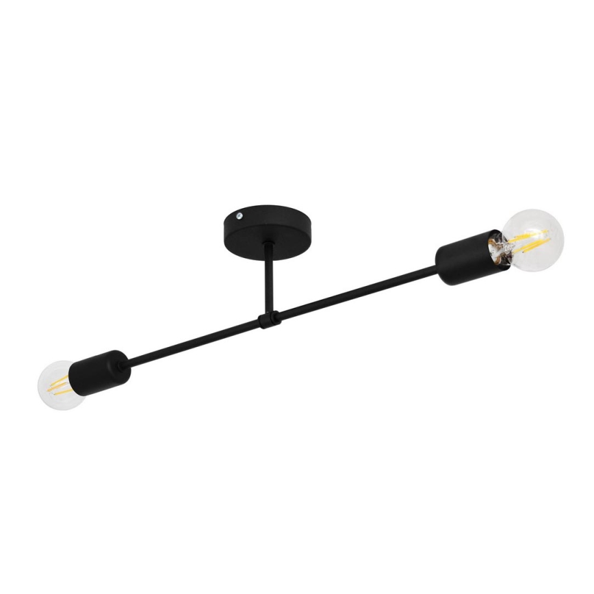 Lámpara de superficie CAMBRIDGE 2xE27/15W/230V negro