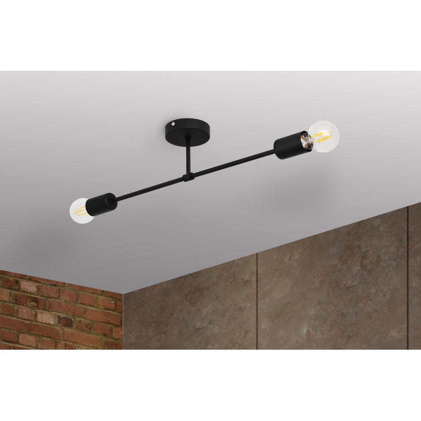 Lámpara de superficie CAMBRIDGE 2xE27/15W/230V negro