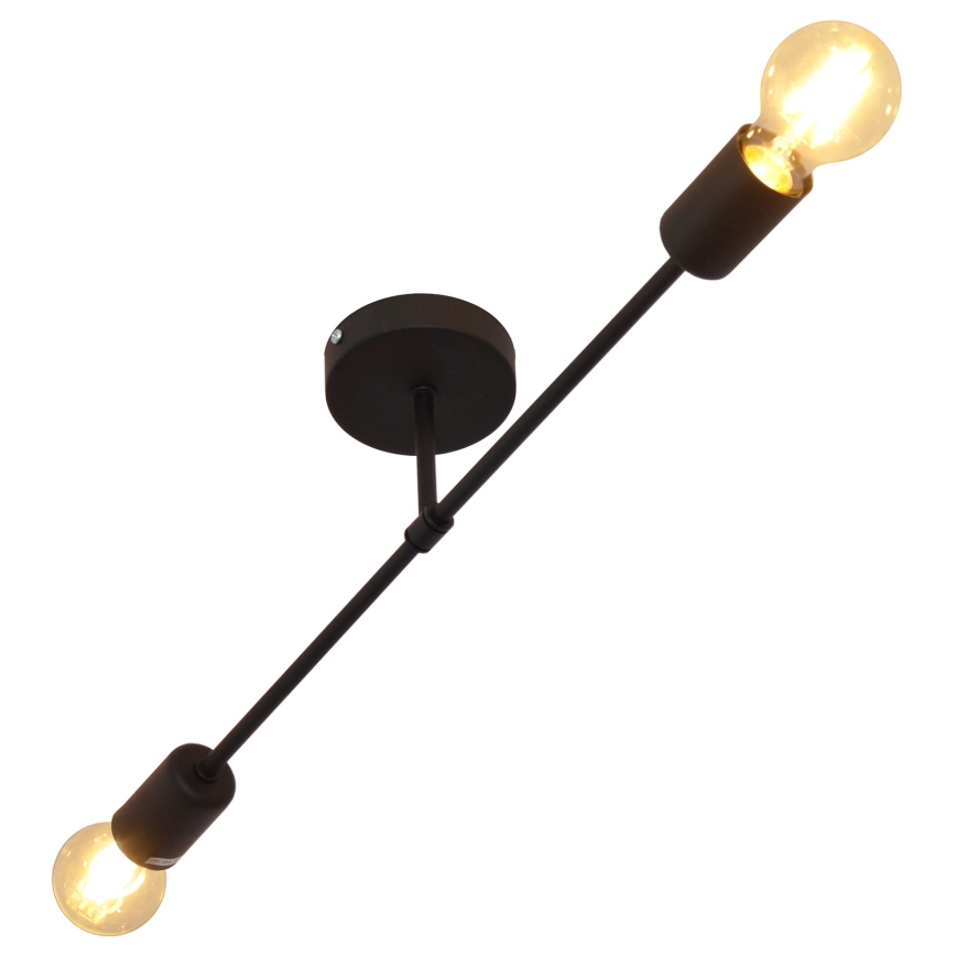 Lámpara de superficie CAMBRIDGE 2xE27/15W/230V negro
