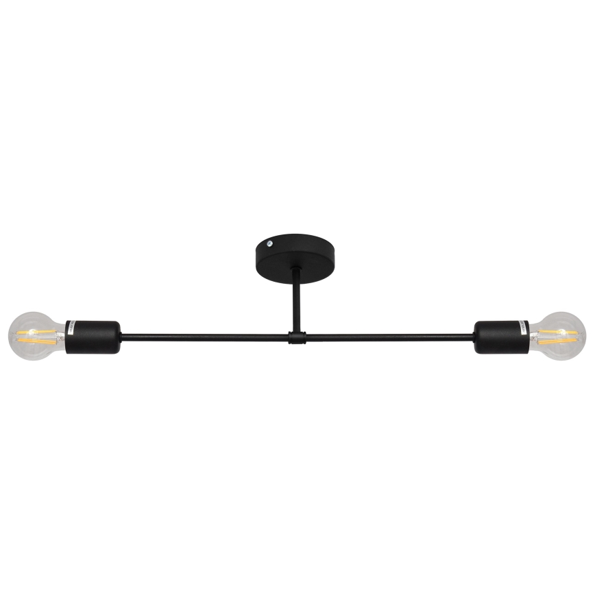 Lámpara de superficie CAMBRIDGE 2xE27/15W/230V negro