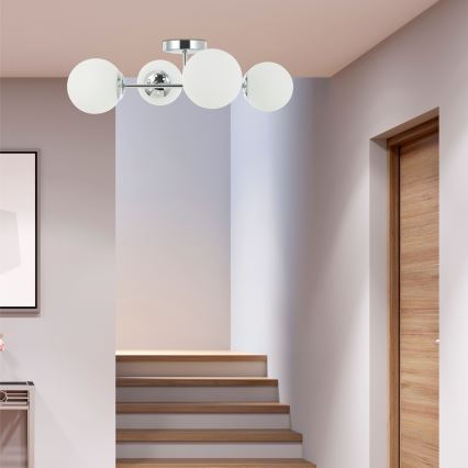 Lámpara de superficie MADDIE 4xE14/5W/230V cromo brillante