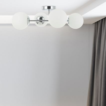 Lámpara de superficie MADDIE 4xE14/5W/230V cromo brillante