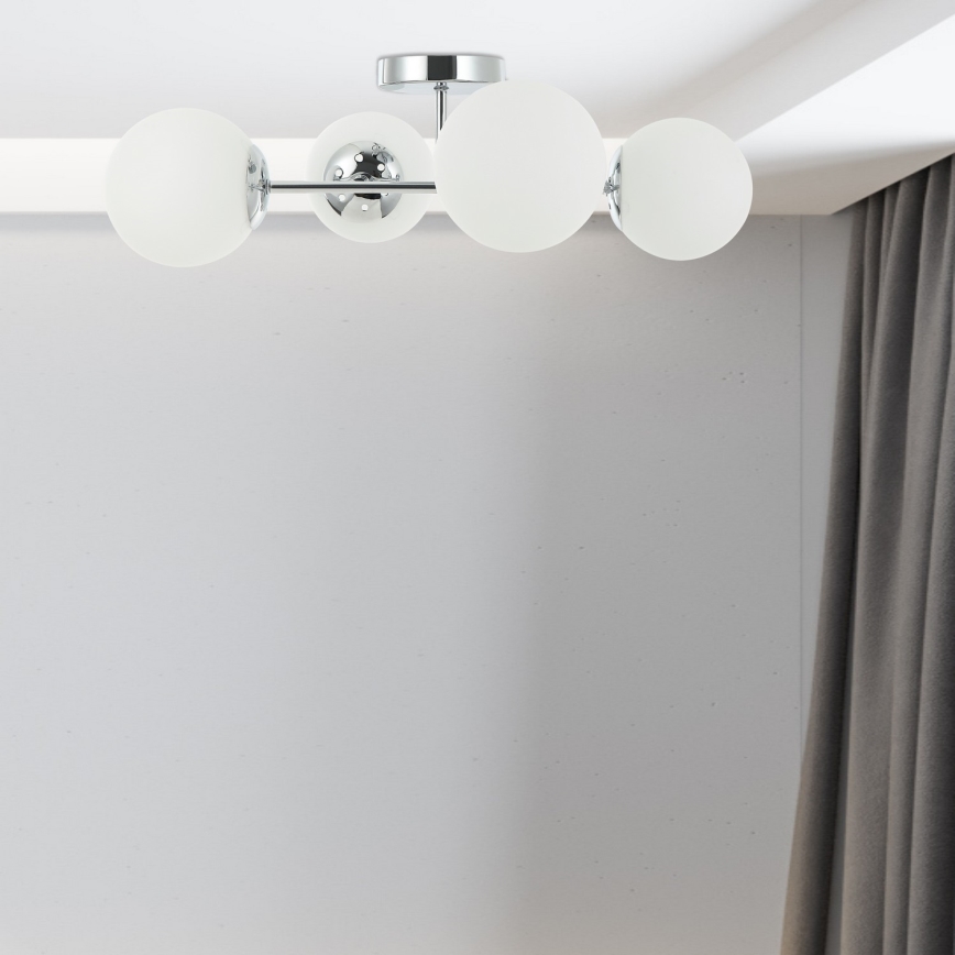 Lámpara de superficie MADDIE 4xE14/5W/230V cromo brillante